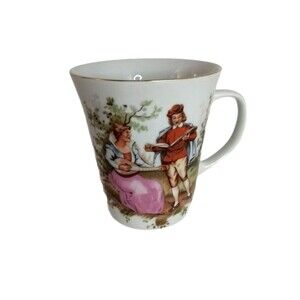 Wtoctawek Made in Poland Vintage Vienna Love Collection Coffee Mug w/ Gold Trim